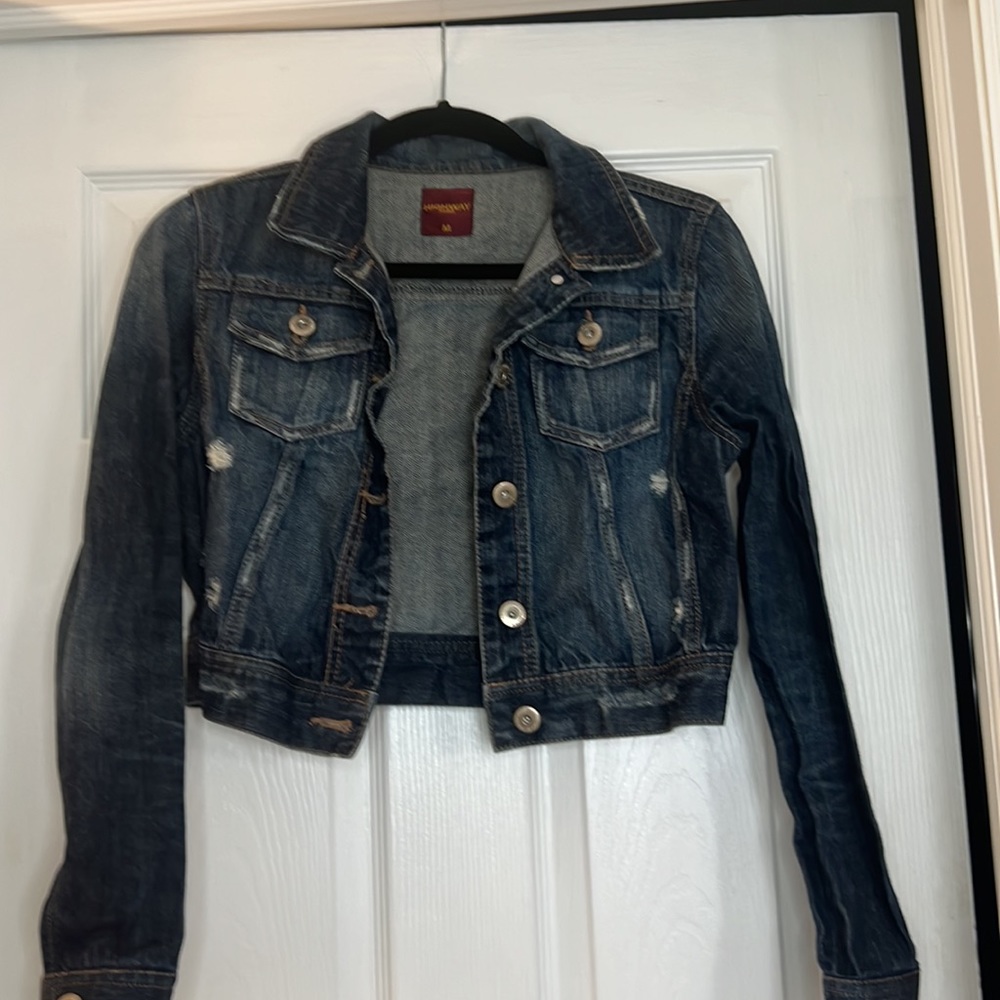 Highway Jeans Distressed Jean Jacket Size Medium
